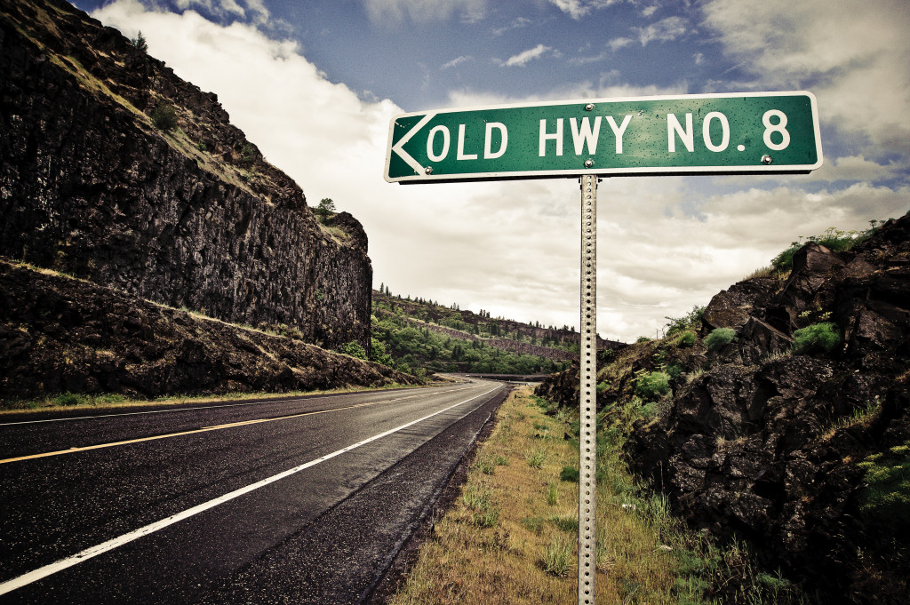 Welcome to the Old Highway, Lyle, WA by David Lloyd